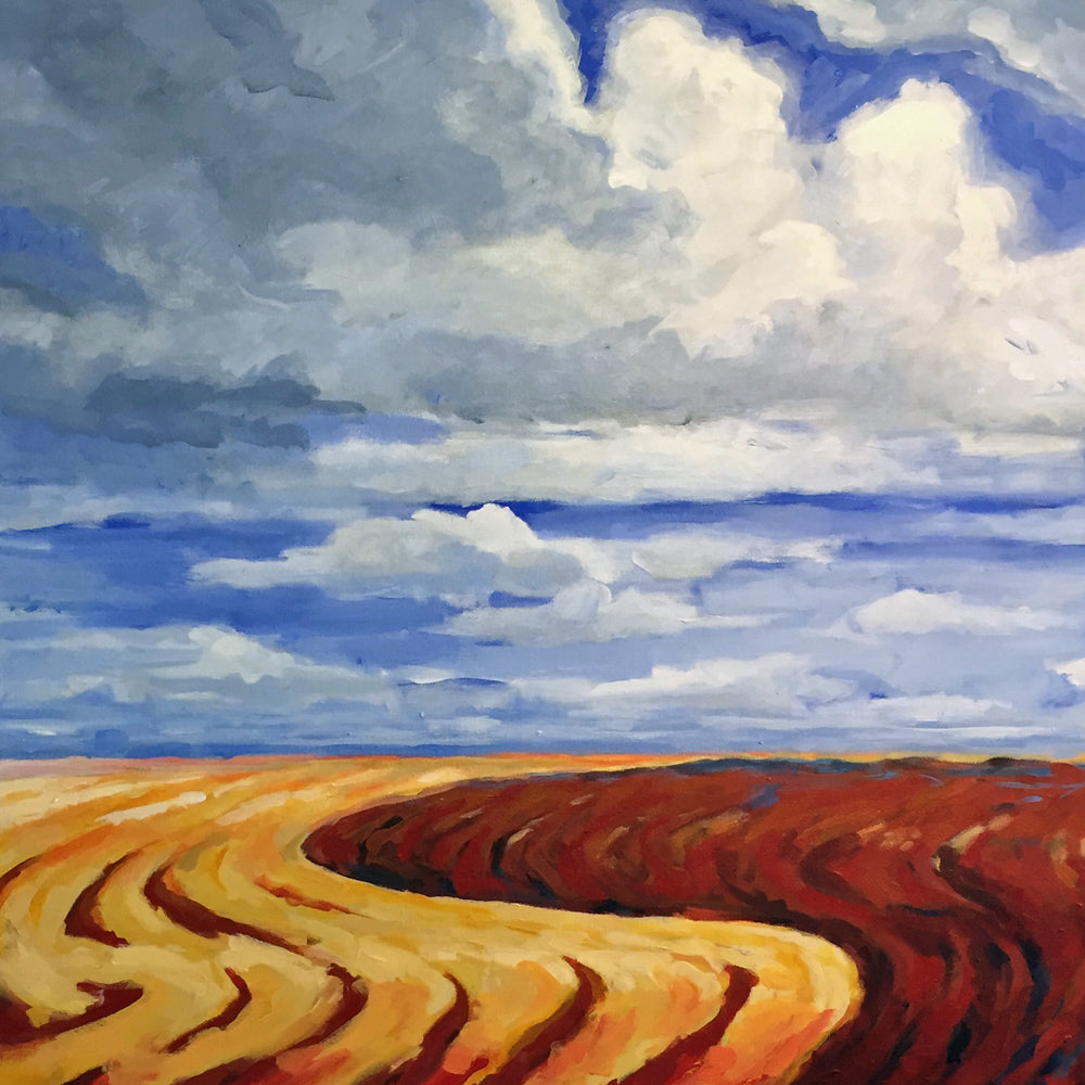 Turned Earth I, 36 x 36 x 1.5" unframed