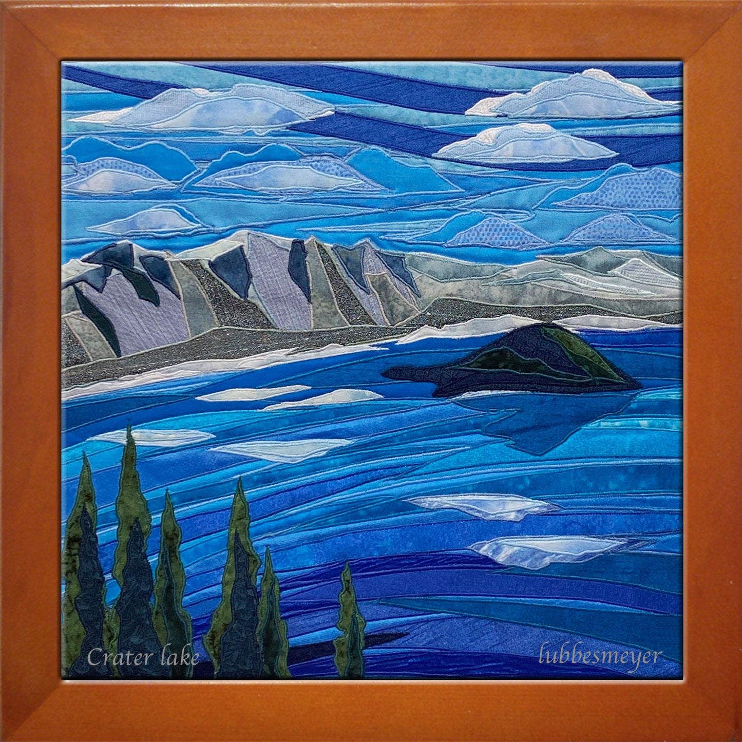 Crater Lake Framed Ceramic Tile