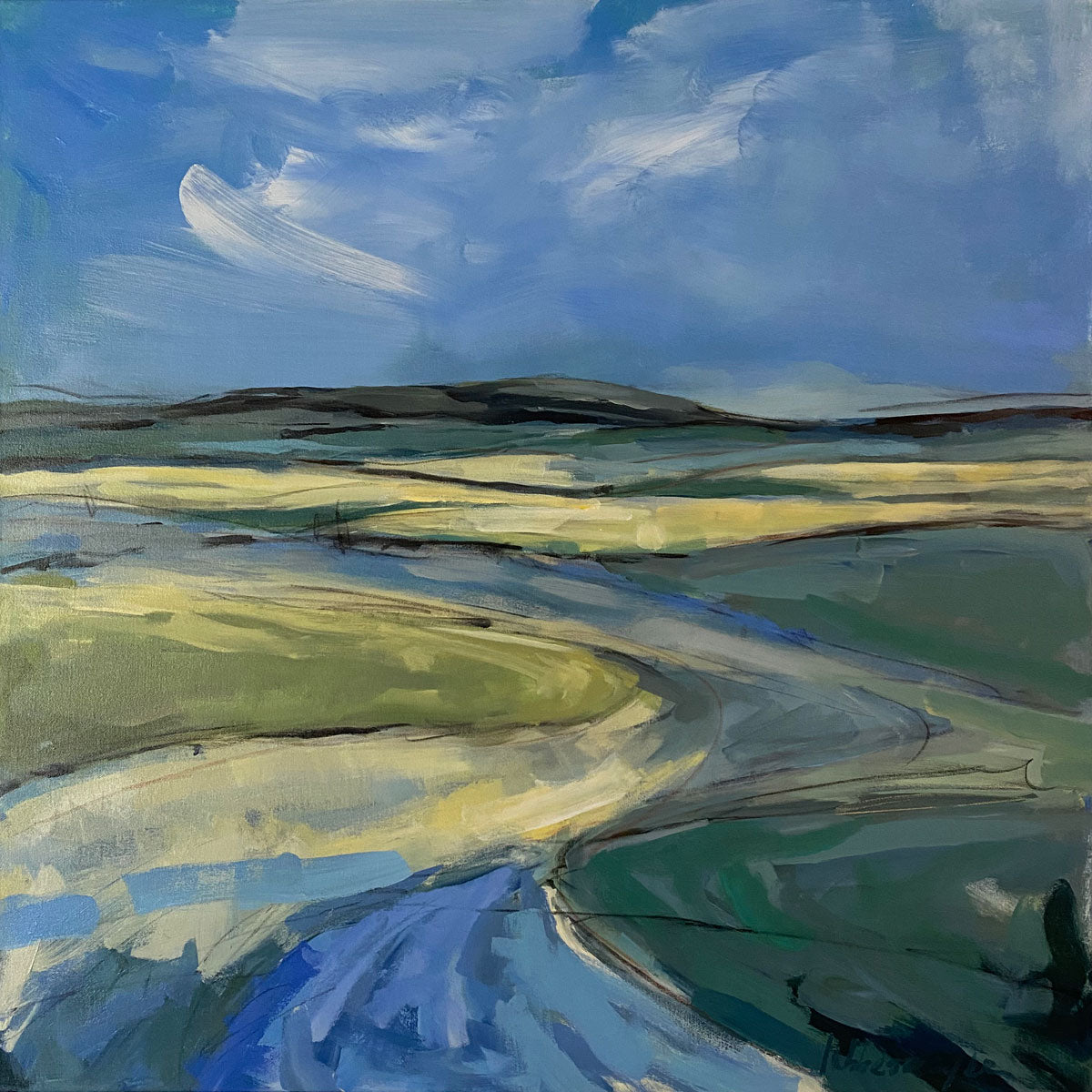 Flow, 36 x 36 x 1.5" unframed