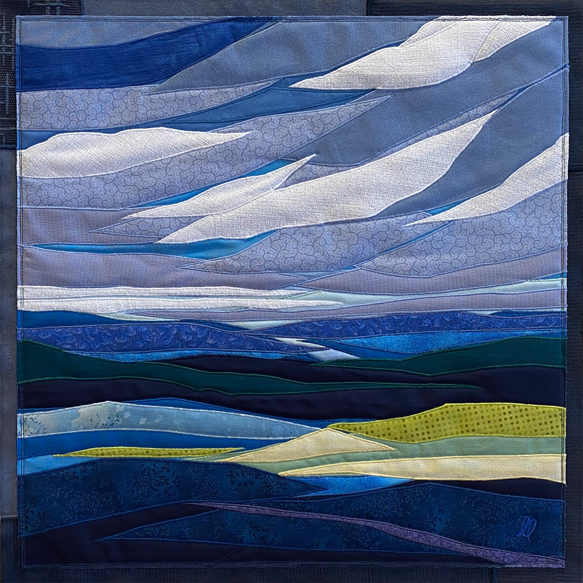 Lifting Clouds, 26.5 x 26.5 x 1.5" framed