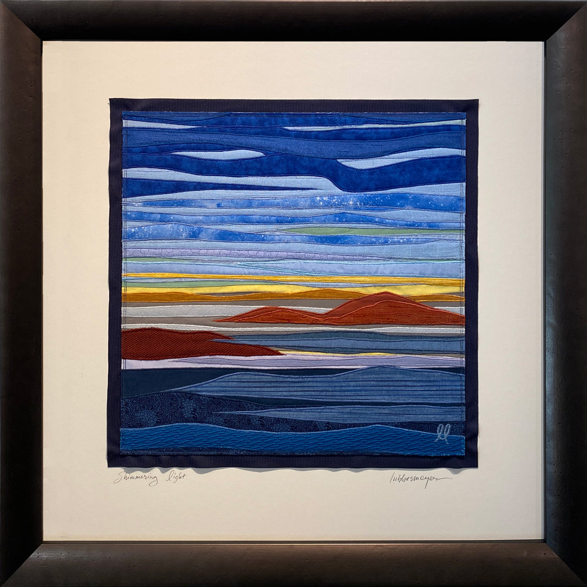 Shimmering Light, 22.5 x 22.5 x 1.5" framed