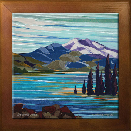 Sparks Lake Framed Ceramic Tile