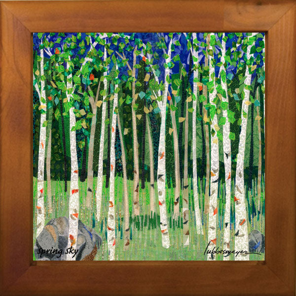 Spring Sky Framed Ceramic Tile