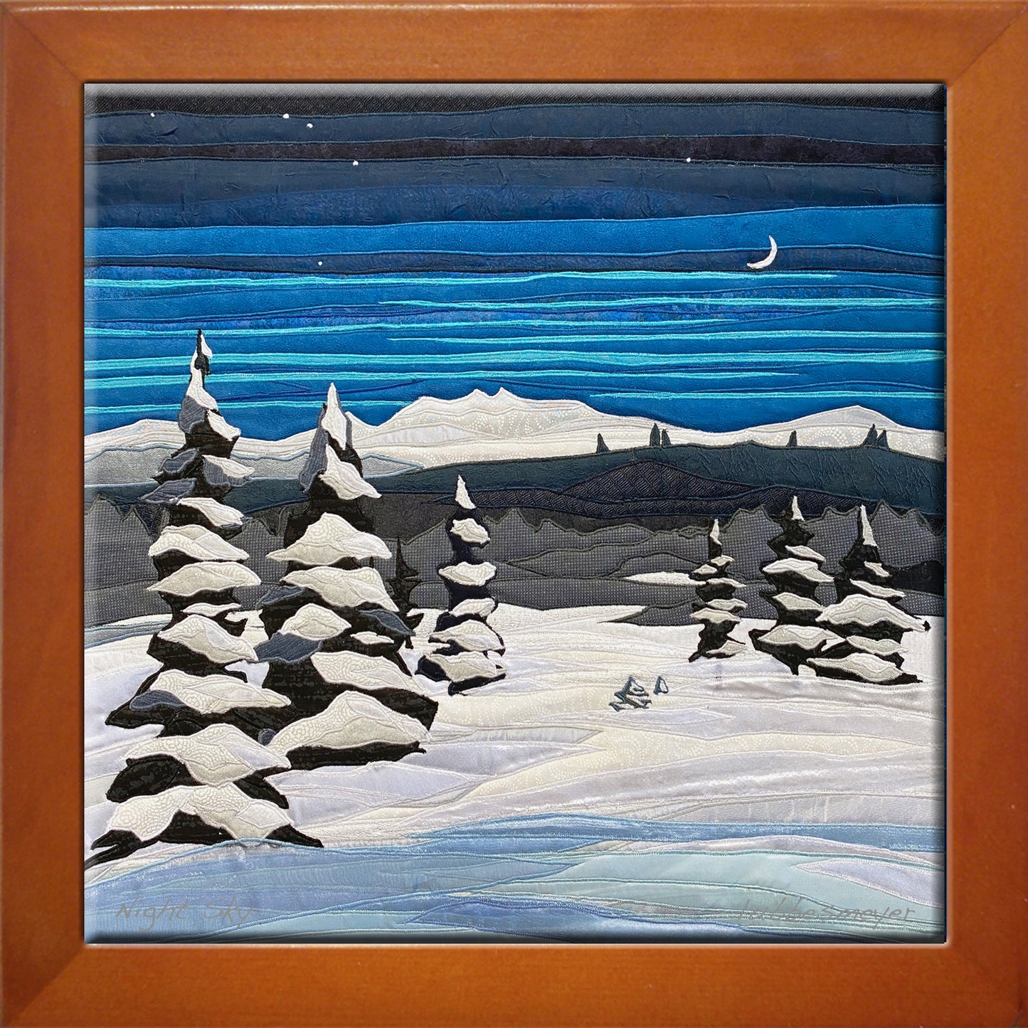 Night Sky Framed Ceramic Tile