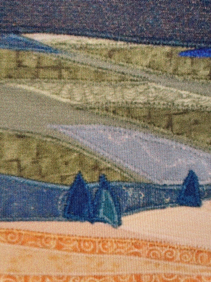 Three Sisters Framed Fabric Panel