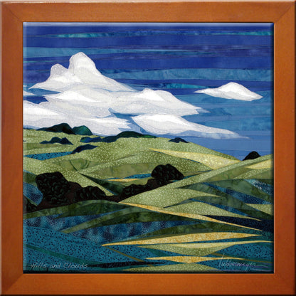 NEW! Hills and Clouds Ceramic Art Tile