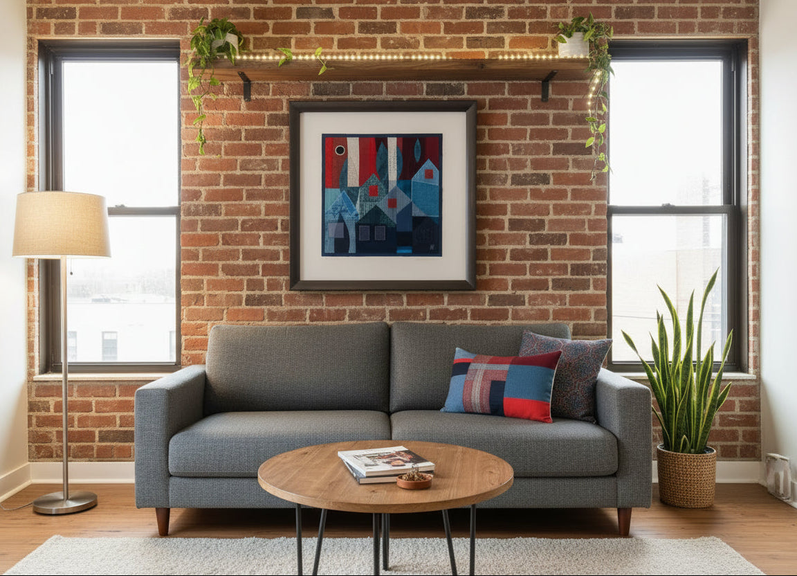 Moon Light, 26.5 x 26.5 x 1.5" framed