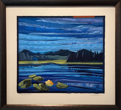 Mountain Lake, 29.5 x 32.5 x 1.5" framed