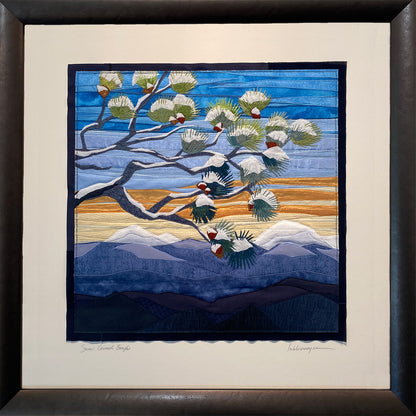 Snow Covered Boughs, 26.5 x 26.5 x 1.5" framed