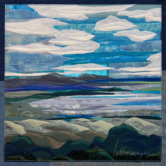 Water's Edge, 26.5 x 26.5 x 1.5" framed