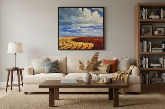 Turned Earth I, 36 x 36 x 1.5" unframed