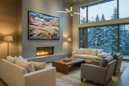 Broken Top Framed Fabric Panel