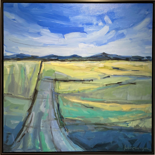 Horizon, 37.5 x 37.5 x 1.5" framed