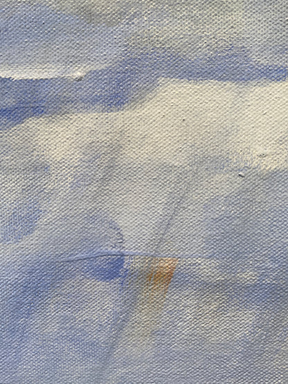 Close-up of a textured blue fabric surface