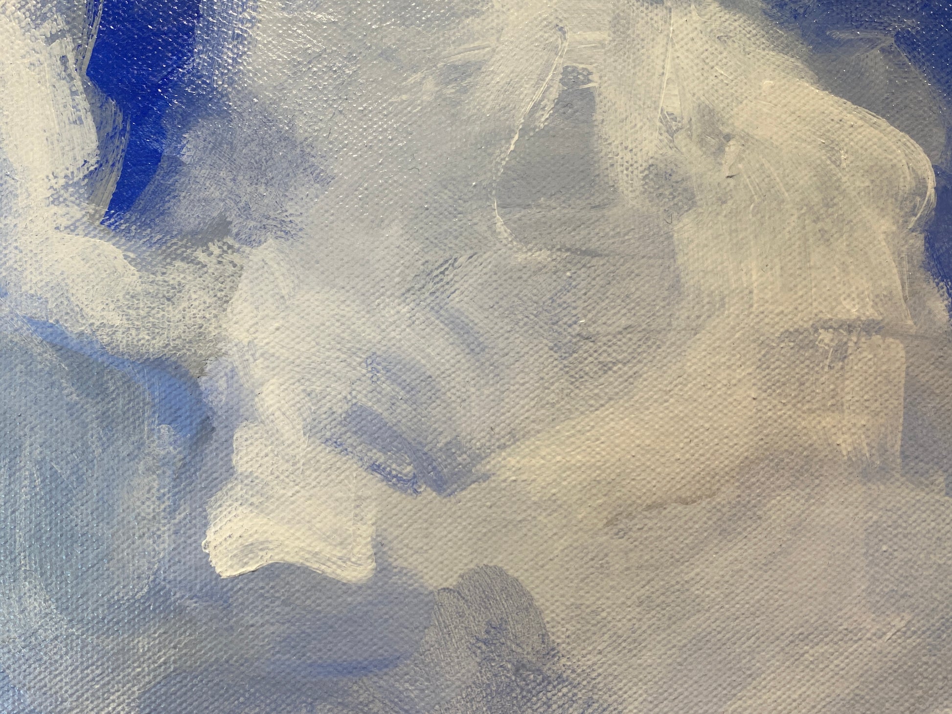 Abstract art with blue and gray brush strokes